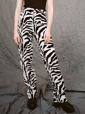 Auto Body Daisy Pants in Zebra Velvet, sz. 30, Sold out!